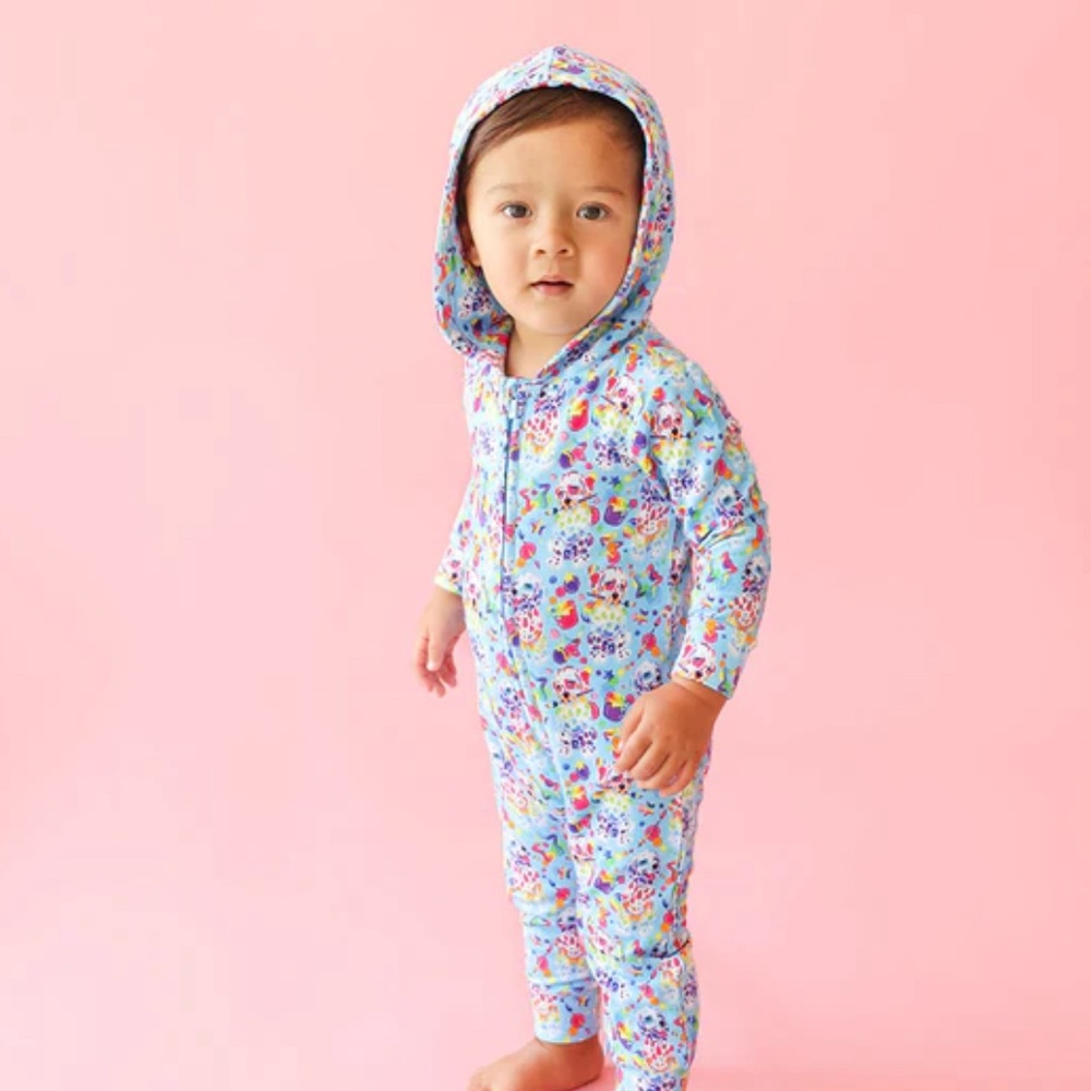Posh Peanut x Lisa Frank Spotty & Dotty Terry Hooded Romper